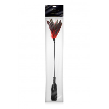 Tapette à plumes rouges et noires - Sweet caress