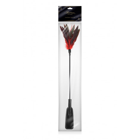 Tapette à plumes rouges et noires - Sweet caress