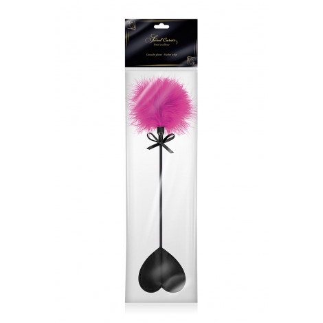 Tapette coeur avec pompon fuchsia - Sweet Caress