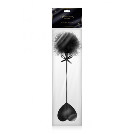 Tapette coeur avec pompon noir - Sweet Caress