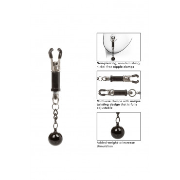 Pinces à tétons  avec poids - Calexotics