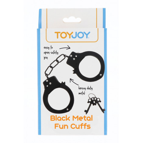Menottes métal noires - Toy Joy