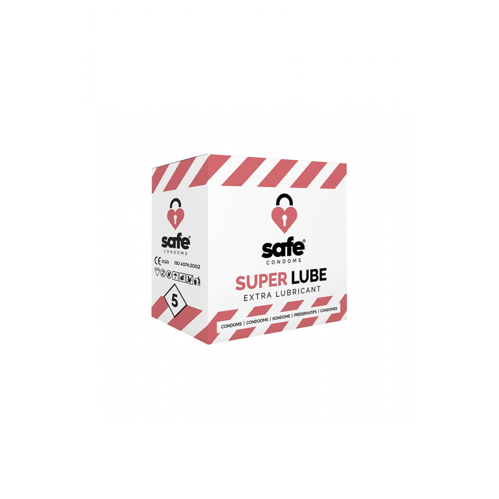 5 préservatifs Safe Super Lube