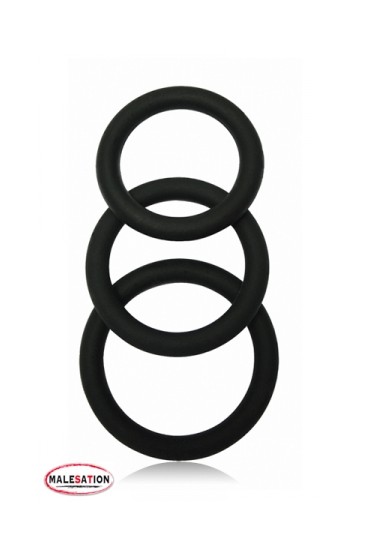 Set 3 CockRings silicone -...