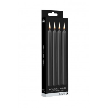 4 bougies SM noires Large - Ouch!