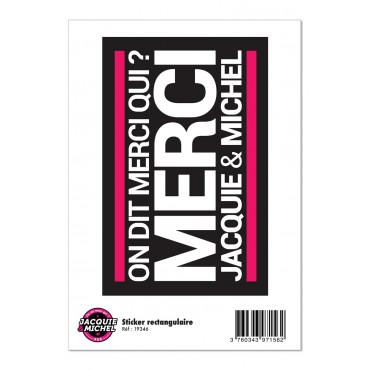 Grand sticker J&M rectangle noir