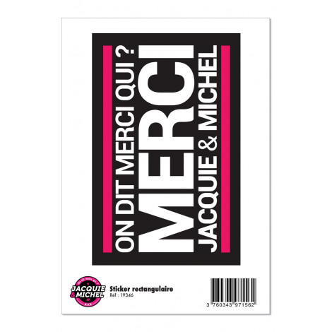 Grand sticker J&M rectangle noir