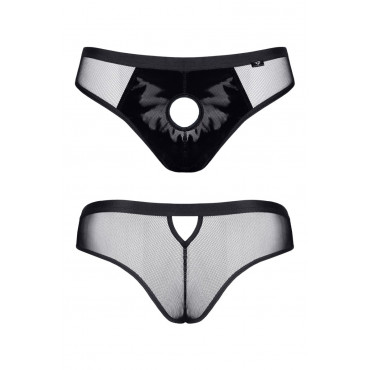 Slip type brésilien noir ouvert - Regnes