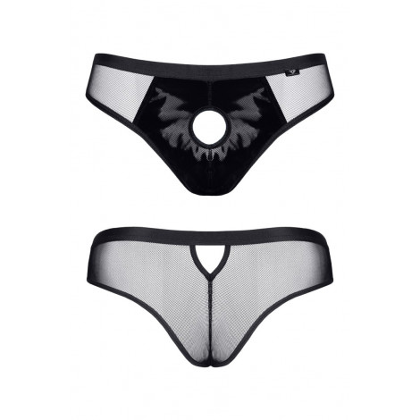 Slip type brésilien noir ouvert - Regnes