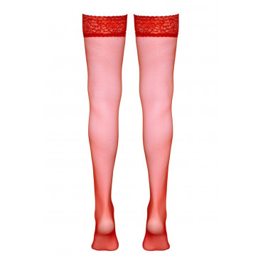 Bas autofixants rouge - Cotelli Legwear