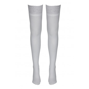 Bas autofixants blanc - Cotelli Legwear