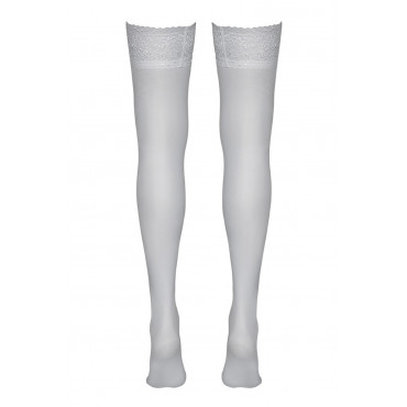 Bas autofixants blanc - Cotelli Legwear