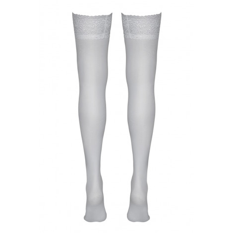 Bas autofixants blanc - Cotelli Legwear