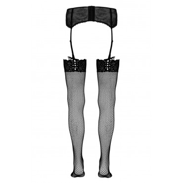 Bas résille noir - Cotelli Legwear