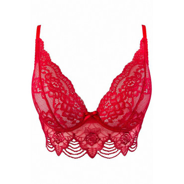 Soutien-gorge dentelle rouge V-9691 - Axami