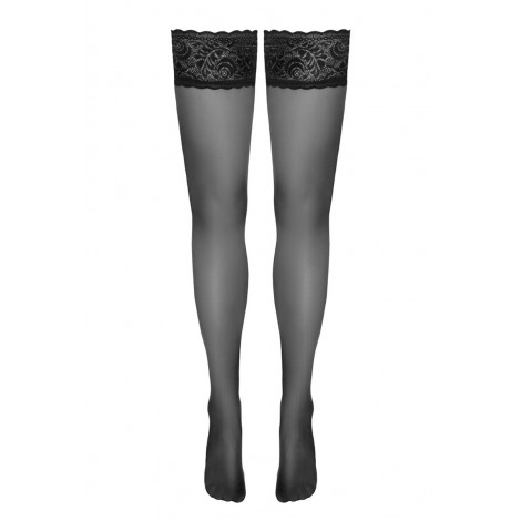 Bas autofixants noir Hold up - Cotelli Legwear