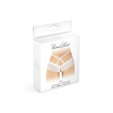 Culotte ouverte blanche Celia - Fashion Secret