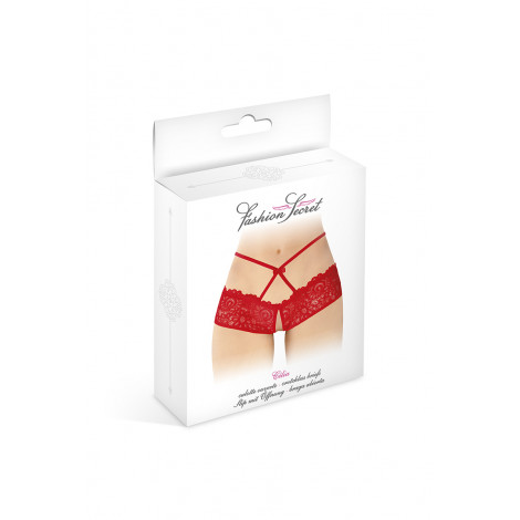 Culotte ouverte rouge Celia - Fashion Secret