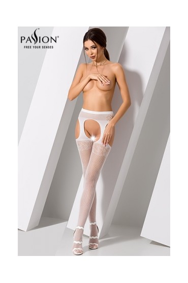 Collants ouverts S005 - Blanc