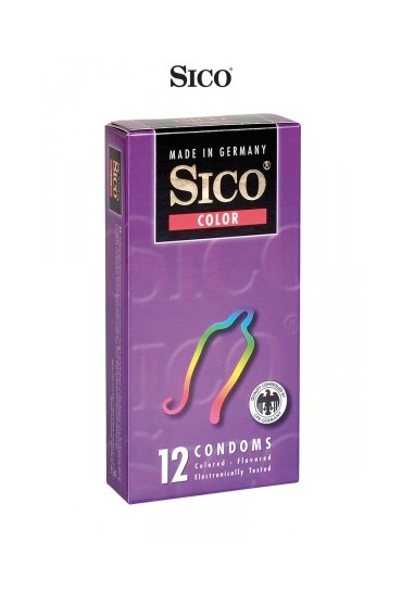 12 préservatifs Sico COLOUR